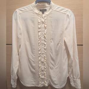 FREE when Bundled Size 8 J. Crew Ivory Ruffle Blouse